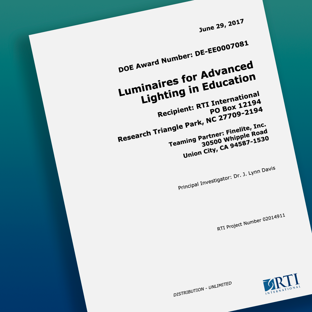 DOE Final Report: Luminaires for Advanced Lighting in Education