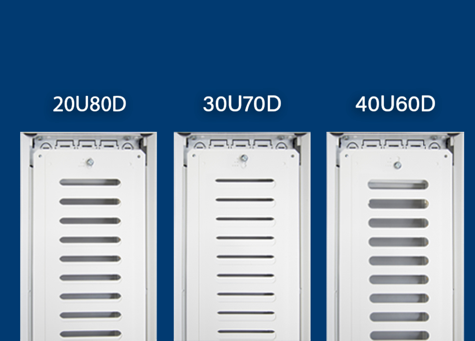 Series 16 Multiple Distribution Pattern Options such as 20U80D, 30U70D and 40U60D