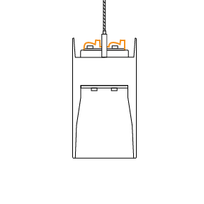 HP-2 ID Asymmetric Uplight Flush Downlight Cross Section