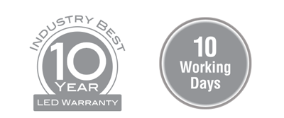 Finelite 10 Year LED Warranty and 10 Working Day Shipping