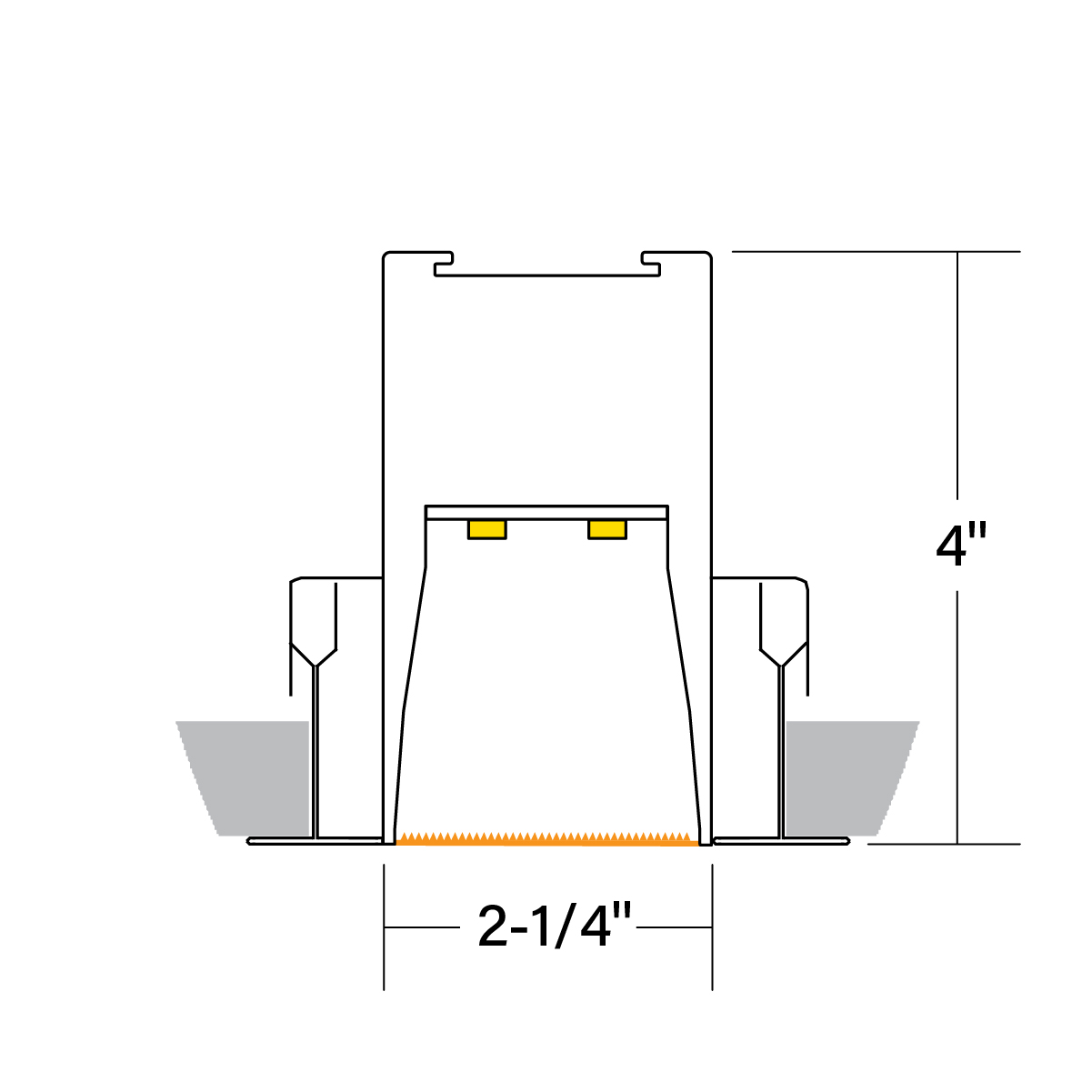 HP-2 Recessed DSO Cross Section