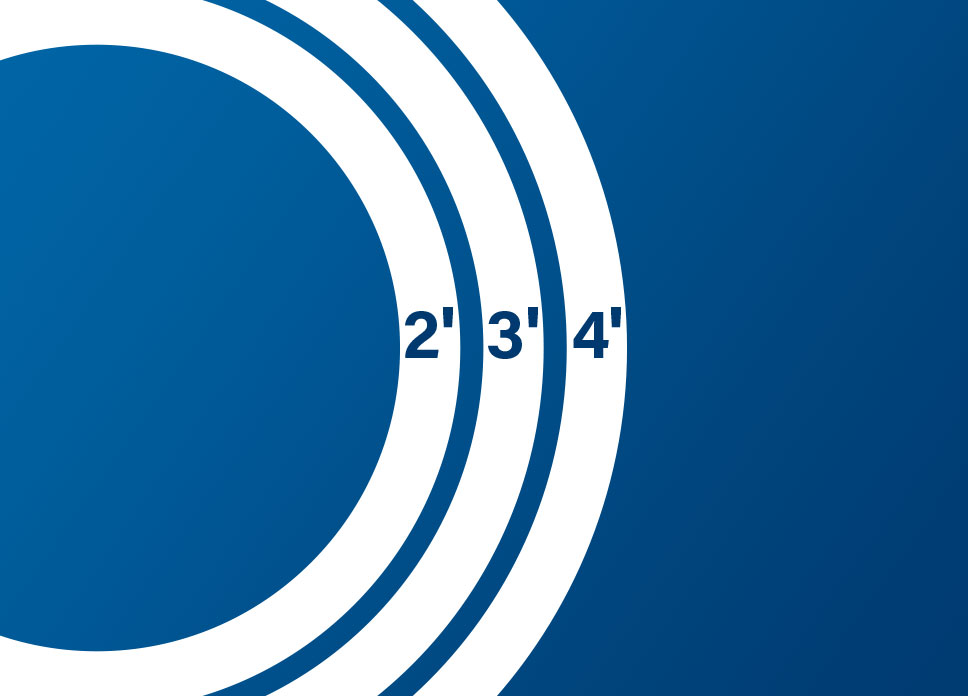 HP-2 Circle Diameters available in 2', 3' and 4'