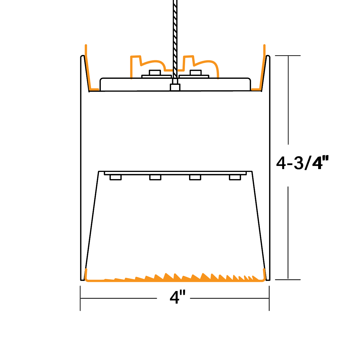HP-4 ID ASY-DAO Cross Section