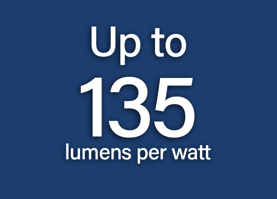 HO4 up to 135 lumens per watt