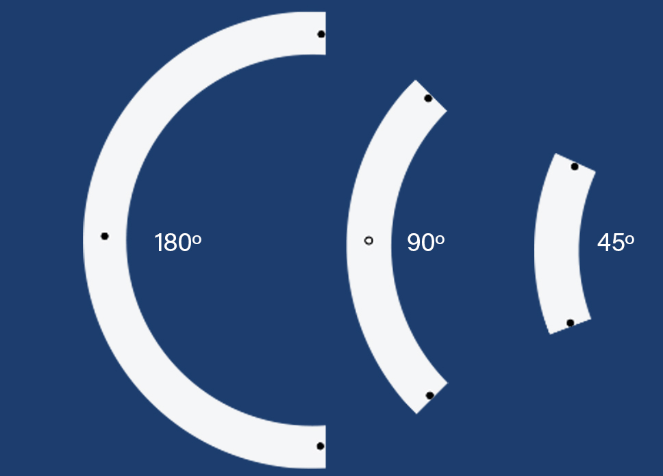 45, 90, and 180 Degree Angles