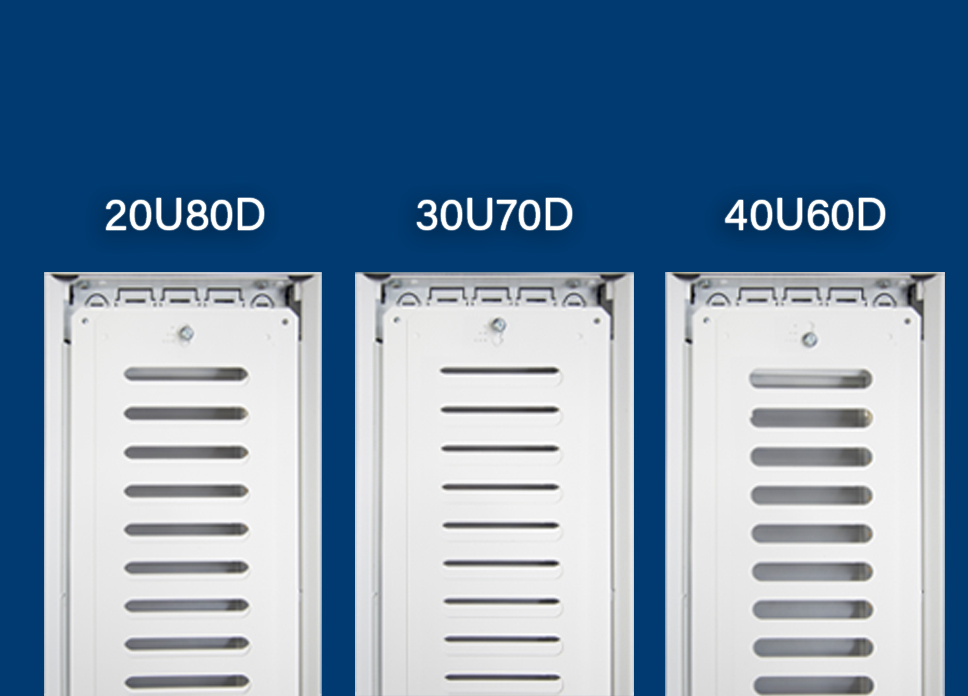 Series 12 available in mulitple distribution patterns such as 20U80D, 30U70D and 40U60D