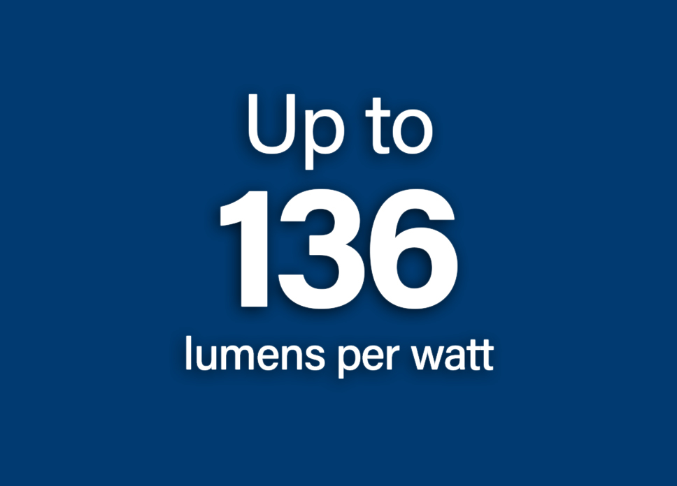 Series 19 up to 136 lumens per watt