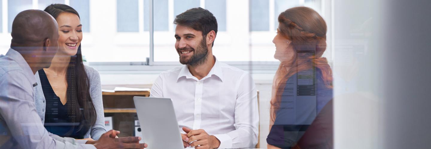 A team of professionals in a meeting