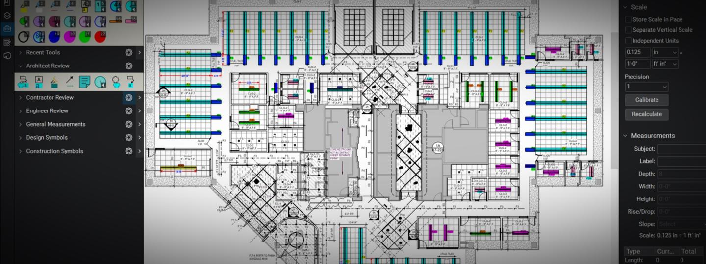 A detailed submittal drawing as shown on a computer screen