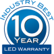 10-Year LED Warranty