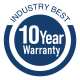 Industry Best 10 Year Warranty