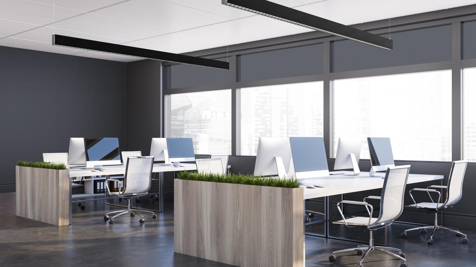 HP-2 Micro Louver shown in office